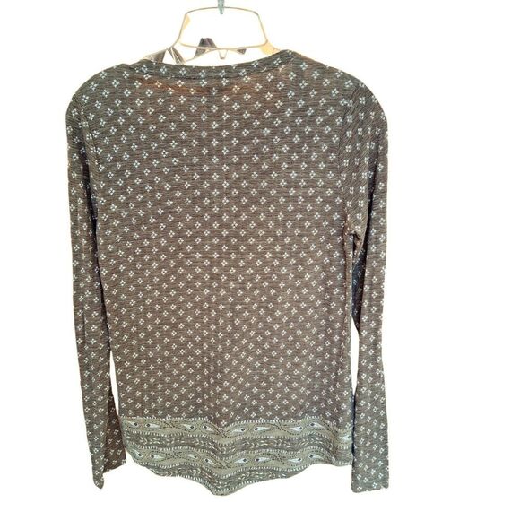 Lucky Brand NWT Boho Long Sleeve Blouse Top Olive Green Autumn MSRP $50 SOFT S - Picture 3 of 14
